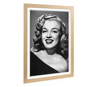 Big Box Art Framed Print of Marilyn Monroe (4) Design | Wall Art Picture | Home Decor for Kitchen, Living, Dining Room, Lounge, Bedroom, Hallway, Office, Oak, A2 / 24.5x18 Inch / 62x45cm