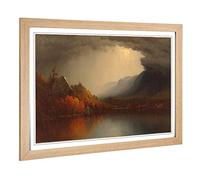 Big Box Art Framed Print of Martin Johnson Heade A Coming Storm Design | Wall Art Picture | Home Decor for Kitchen, Living Room, Bedroom, Hallway, Oak, A2 / 24.5x18 Inch / 62x45cm