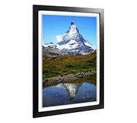 Big Box Art Framed Print of Matterhorn Mountain Zermatt Landscape Design | Wall Art Picture | Home Decor for Kitchen, Living Room, Bedroom, Hallway, Black, A2 / 24.5x18 Inch / 62x45cm