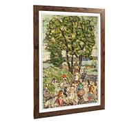 Big Box Art Framed Print of Maurice Pendergrast The Bathing Cove Design | Wall Art Picture | Home Decor for Kitchen, Living Room, Bedroom, Hallway, Walnut, A2 / 24.5x18 Inch / 62x45cm