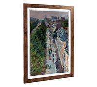 Big Box Art Framed Print of Maximilien Luce Parisian Street Design | Wall Art Picture | Home Decor for Kitchen, Living Room, Bedroom, Hallway, Walnut, A2 / 24.5x18 Inch / 62x45cm