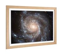 Big Box Art Framed Print of Messier Space Design | Wall Art Picture | Home Decor for Kitchen, Living, Dining Room, Lounge, Bedroom, Hallway, Office, Oak, A2 / 24.5x18 Inch / 62x45cm