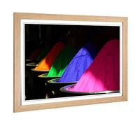 Big Box Art Framed Print of Mixed Colourful Spices (1) Design | Wall Art Picture | Home Decor for Kitchen, Living, Dining Room, Bedroom, Hallway, Office, Oak, A2 / 24.5x18 Inch / 62x45cm