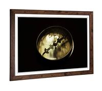 Big Box Art Framed Print of Nautical Compass Design | Wall Art Picture | Home Decor for Kitchen, Living, Dining Room, Lounge, Bedroom, Hallway, Office, Walnut, A2 / 24.5x18 Inch / 62x45cm