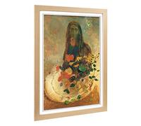 Big Box Art Framed Print of Odilon Redon Mystery Design | Wall Art Picture | Home Decor for Kitchen, Living, Dining Room, Lounge, Bedroom, Hallway, Office, Oak, A2 / 24.5x18 Inch / 62x45cm