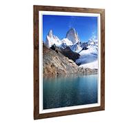 Big Box Art Framed Print of Patagonia Argentina Glacier Landscape Design | Wall Art Picture | Home Decor for Kitchen, Living Room, Bedroom, Hallway, Walnut, A2 / 24.5x18 Inch / 62x45cm