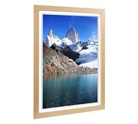 Big Box Art Framed Print of Patagonia Argentina Glacier Landscape Design | Wall Art Picture | Home Decor for Kitchen, Living Room, Bedroom, Hallway, Oak, A2 / 24.5x18 Inch / 62x45cm