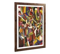 Big Box Art Framed Print of Patrick Henry Bruce Composition IV Design | Wall Art Picture | Home Decor for Kitchen, Living Room, Bedroom, Hallway, Walnut, A2 / 24.5x18 Inch / 62x45cm