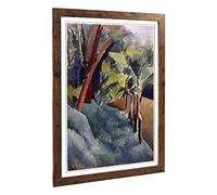 Big Box Art Framed Print of Patrick Henry Bruce Landscape Design | Wall Art Picture | Home Decor for Kitchen, Living, Dining Room, Bedroom, Hallway, Office, Walnut, A2 / 24.5x18 Inch / 62x45cm