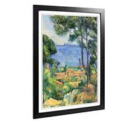 Big Box Art Framed Print of Paul Cezanne Landscape (4) Design | Wall Art Picture | Home Decor for Kitchen, Living, Dining Room, Bedroom, Hallway, Office, Black, A2 / 24.5x18 Inch / 62x45cm
