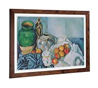Big Box Art Framed Print of Paul Cezanne Still Life (4) Design | Wall Art Picture | Home Decor for Kitchen, Living, Dining Room, Bedroom, Hallway, Office, Walnut, A2 / 24.5x18 Inch / 62x45cm