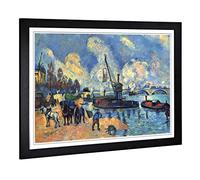 Big Box Art Framed Print of Paul Cezanne The Seine at Bercy Design | Wall Art Picture | Home Decor for Kitchen, Living Room, Bedroom, Hallway, Black, A2 / 24.5x18 Inch / 62x45cm