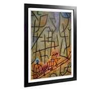 Big Box Art Framed Print of Paul Klee Conquest of The Mountain Design | Wall Art Picture | Home Decor for Kitchen, Living Room, Bedroom, Hallway, Black, A2 / 24.5x18 Inch / 62x45cm