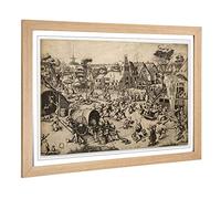 Big Box Art Framed Print of Pieter Bruegel The Elder The Fair of St George's Day Design | Wall Art Picture| Home Decor for Kitchen, Living Room, Bedroom, Office, Oak, A2 / 24.5x18 Inch / 62x45cm