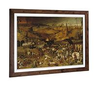 Big Box Art Framed Print of Pieter Bruegel The Elder The Triumph of Death Design | Wall Art Picture| Home Decor for Kitchen, Living Room, Bedroom, Hallway, Walnut, A2 / 24.5x18 Inch / 62x45cm
