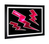 Big Box Art Framed Print of Pink Abstract (11) Design | Wall Art Picture | Home Decor for Kitchen, Living, Dining Room, Lounge, Bedroom, Hallway, Office, Black, A2 / 24.5x18 Inch / 62x45cm