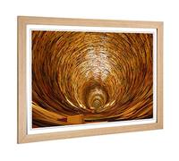 Big Box Art Framed Print of Prague Book Tunnel (2) Design | Wall Art Picture | Home Decor for Kitchen, Living, Dining Room, Lounge, Bedroom, Hallway, Office, Oak, A2 / 24.5x18 Inch / 62x45cm