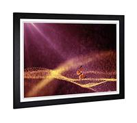 Big Box Art Framed Print of Purple Abstract Butterfly Design | Wall Art Picture | Home Decor for Kitchen, Living, Dining Room, Bedroom, Hallway, Office, Black, A2 / 24.5x18 Inch / 62x45cm