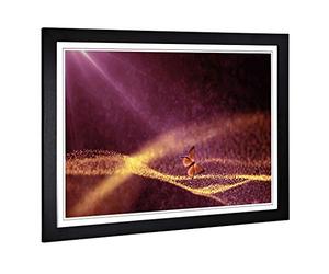 Big Box Art Framed Print of Purple Abstract Butterfly Design | Wall Art Picture | Home Decor for Kitchen, Living, Dining Room, Bedroom, Hallway, Office, Black, A2 / 24.5x18 Inch / 62x45cm