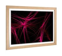 Big Box Art Framed Print of Purple Fractal Abstract Design | Wall Art Picture | Home Decor for Kitchen, Living, Dining Room, Bedroom, Hallway, Office, Oak, A2 / 24.5x18 Inch / 62x45cm