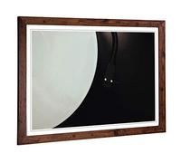 Big Box Art Framed Print of Retro Record Music Player Design | Wall Art Picture | Home Decor for Kitchen, Living, Dining Room, Bedroom, Hallway, Office, Walnut, A2 / 24.5x18 Inch / 62x45cm