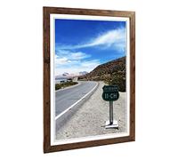 Big Box Art Framed Print of Road in Chile Landscape Design | Wall Art Picture | Home Decor for Kitchen, Living, Dining Room, Bedroom, Hallway, Office, Walnut, A2 / 24.5x18 Inch / 62x45cm