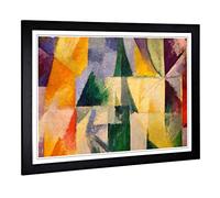 Big Box Art Framed Print of Robert Delaunay Abstract Design | Wall Art Picture | Home Decor for Kitchen, Living, Dining Room, Bedroom, Hallway, Office, Black, A2 / 24.5x18 Inch / 62x45cm