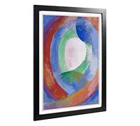 Big Box Art Framed Print of Robert Delaunay Forms Design | Wall Art Picture | Home Decor for Kitchen, Living, Dining Room, Lounge, Bedroom, Hallway, Office, Black, A2 / 24.5x18 Inch / 62x45cm