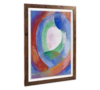 Big Box Art Framed Print of Robert Delaunay Forms Design | Wall Art Picture | Home Decor for Kitchen, Living, Dining Room, Lounge, Bedroom, Hallway, Office, Walnut, A2 / 24.5x18 Inch / 62x45cm