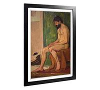 Big Box Art Framed Print of Roger de la Fresnaye Nude Man Design | Wall Art Picture | Home Decor for Kitchen, Living, Dining Room, Bedroom, Hallway, Office, Black, A2 / 24.5x18 Inch / 62x45cm