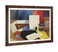 Big Box Art Framed Print of Roger de la Fresnaye Still Life 2 Design | Wall Art Picture | Home Decor for Kitchen, Living Room, Bedroom, Hallway, Walnut, A2 / 24.5x18 Inch / 62x45cm
