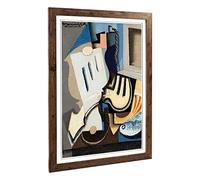 Big Box Art Framed Print of Roger de la Fresnaye Still Life Design | Wall Art Picture | Home Decor for Kitchen, Living Room, Bedroom, Hallway, Walnut, A2 / 24.5x18 Inch / 62x45cm