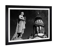 Big Box Art Framed Print of Schiller Berlin Germany Design | Wall Art Picture | Home Decor for Kitchen, Living, Dining Room, Bedroom, Hallway, Office, Black, A2 / 24.5x18 Inch / 62x45cm