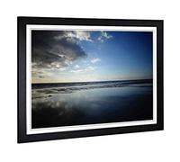 Big Box Art Framed Print of Seascape Brittany Sea Design | Wall Art Picture | Home Decor for Kitchen, Living, Dining Room, Lounge, Bedroom, Hallway, Office, Black, A2 / 24.5x18 Inch / 62x45cm