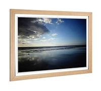 Big Box Art Framed Print of Seascape Brittany Sea Design | Wall Art Picture | Home Decor for Kitchen, Living, Dining Room, Lounge, Bedroom, Hallway, Office, Oak, A2 / 24.5x18 Inch / 62x45cm