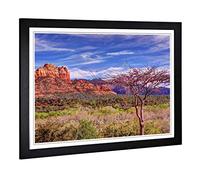 Big Box Art Framed Print of Sedona Arizona Landscape USA Design | Wall Art Picture | Home Decor for Kitchen, Living, Dining Room, Bedroom, Hallway, Office, Black, A2 / 24.5x18 Inch / 62x45cm
