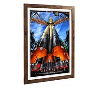 Big Box Art Framed Print of Shuttle Space Design | Wall Art Picture | Home Decor for Kitchen, Living, Dining Room, Lounge, Bedroom, Hallway, Office, Walnut, A2 / 24.5x18 Inch / 62x45cm