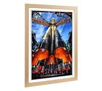 Big Box Art Framed Print of Shuttle Space Design | Wall Art Picture | Home Decor for Kitchen, Living, Dining Room, Lounge, Bedroom, Hallway, Office, Oak, A2 / 24.5x18 Inch / 62x45cm