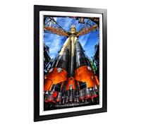Big Box Art Framed Print of Shuttle Space Design | Wall Art Picture | Home Decor for Kitchen, Living, Dining Room, Lounge, Bedroom, Hallway, Office, Black, A2 / 24.5x18 Inch / 62x45cm