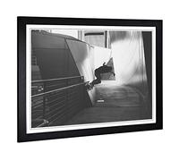 Big Box Art Framed Print of Skateboarding Design | Wall Art Picture | Home Decor for Kitchen, Living, Dining Room, Lounge, Bedroom, Hallway, Office, Black, A2 / 24.5x18 Inch / 62x45cm