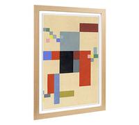 Big Box Art Framed Print of Sophie Taeuber-ARP (2) Design | Wall Art Picture | Home Decor for Kitchen, Living, Dining Room, Bedroom, Hallway, Office, Oak, A2 / 24.5x18 Inch / 62x45cm