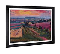 Big Box Art Framed Print of Spencer Gore The Icknield Way Design | Wall Art Picture | Home Decor for Kitchen, Living, Dining Room, Bedroom, Hallway, Office, Black, A2 / 24.5x18 Inch / 62x45cm