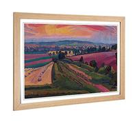 Big Box Art Framed Print of Spencer Gore The Icknield Way Design | Wall Art Picture | Home Decor for Kitchen, Living, Dining Room, Bedroom, Hallway, Office, Oak, A2 / 24.5x18 Inch / 62x45cm