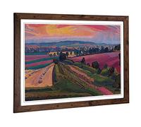 Big Box Art Framed Print of Spencer Gore The Icknield Way Design | Wall Art Picture | Home Decor for Kitchen, Living, Dining Room, Bedroom, Hallway, Office, Walnut, A2 / 24.5x18 Inch / 62x45cm