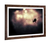 Big Box Art Framed Print of Spider & Cobweb (2) Design | Wall Art Picture | Home Decor for Kitchen, Living, Dining Room, Lounge, Bedroom, Hallway, Office, Walnut, A2 / 24.5x18 Inch / 62x45cm