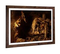 Big Box Art Framed Print of Tarantula Spider Design | Wall Art Picture | Home Decor for Kitchen, Living, Dining Room, Lounge, Bedroom, Hallway, Office, Walnut, A2 / 24.5x18 Inch / 62x45cm