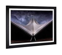 Big Box Art Framed Print of Tempodrom Berlin Germany Design | Wall Art Picture | Home Decor for Kitchen, Living, Dining Room, Bedroom, Hallway, Office, Black, A2 / 24.5x18 Inch / 62x45cm