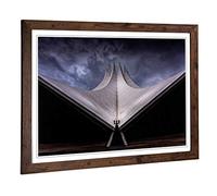 Big Box Art Framed Print of Tempodrom Berlin Germany Design | Wall Art Picture | Home Decor for Kitchen, Living, Dining Room, Bedroom, Hallway, Office, Walnut, A2 / 24.5x18 Inch / 62x45cm