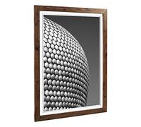 Big Box Art Framed Print of The Bullring Birmingham Design | Wall Art Picture | Home Decor for Kitchen, Living, Dining Room, Bedroom, Hallway, Office, Walnut, A2 / 24.5x18 Inch / 62x45cm