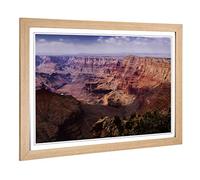 Big Box Art Framed Print of The Grand Canyon (10) Design | Wall Art Picture | Home Decor for Kitchen, Living, Dining Room, Lounge, Bedroom, Hallway, Office, Oak, A2 / 24.5x18 Inch / 62x45cm